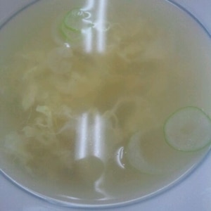 塩麹と生姜粉末のたまごスープ